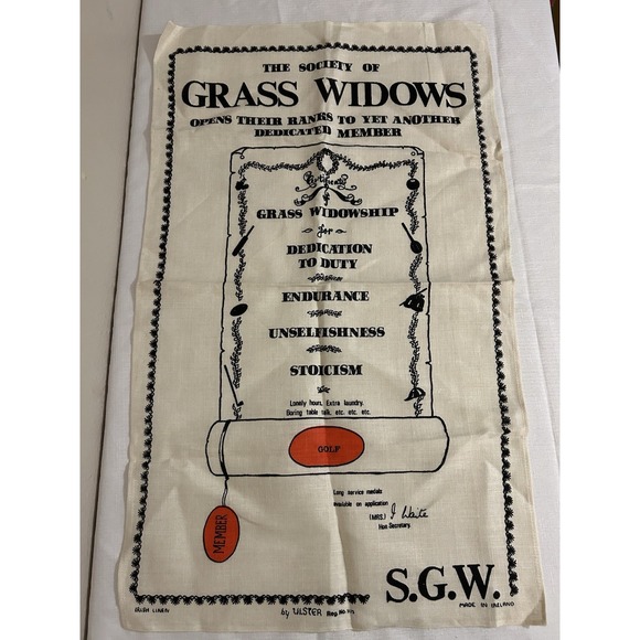 Other - Ulster Weavers Irish Linen Tea Towel Golf Grass Widows NWOT